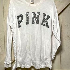 Victoria Secret Pink long sleeve white shirt.